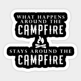 Vacation Camping Campfire Sticker